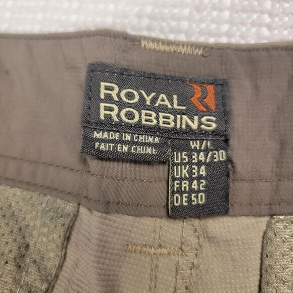 Royal Robbins‎ Nylon Hiking Fishing Pants Beige Size 34x30 - Picture 2 of 10